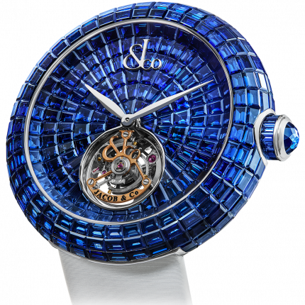 Jacob & Co. Brilliant Flying Tourbillon Blue Sapphires 47 mm BT543.30.BB.BB.B