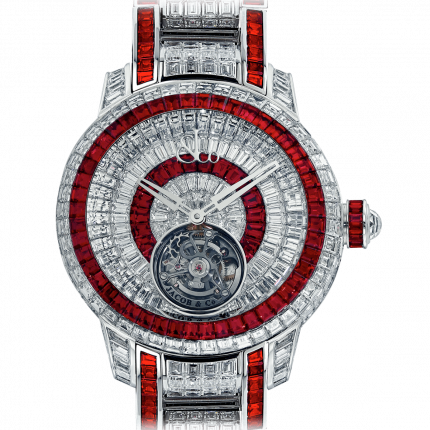 Jacob & Co. Caviar Tourbillon Diamond Bracelet White Diamonds And Rubies CV300.30.BD.DR.A 30BA