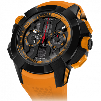 Jacob & Co. Epic X Chrono Black Titanium Orange Band 47 mm EC313.21.SB.BO.E