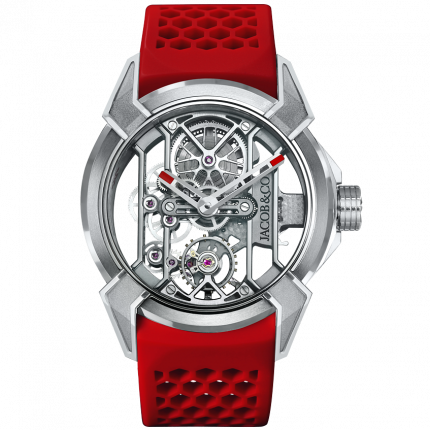 Jacob & Co. Epic X Skeleton Titanium Red Strap 44 mm X100.20.PS.PP.A