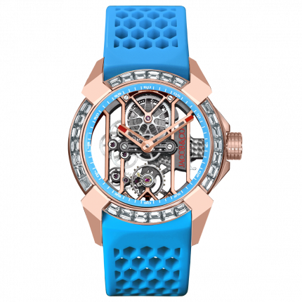 Jacob & Co. Epic X Rose Gold Baguette Blue Neoralithe Inner Ring 44 mm EX100.43.LD.AB.A