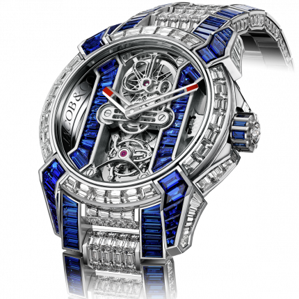 Jacob & Co. Epic X Tourbillion Skeleton Blue Sapphires Diamond Bracelet 44 mm EX500.30.BD.BB.A30BB