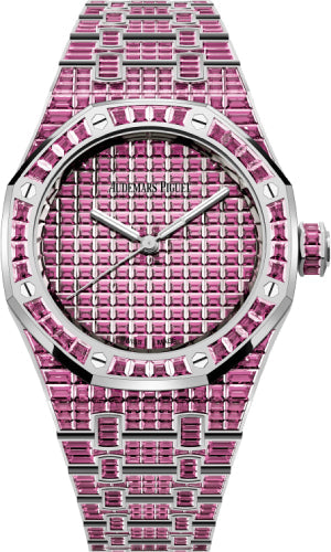 Audemars Piguet Royal Oak Selfwinding Pink Tourmaline 37mm "50th Anniversary" White Gold Pink Dial | 15554BC.TM.1274BC.01