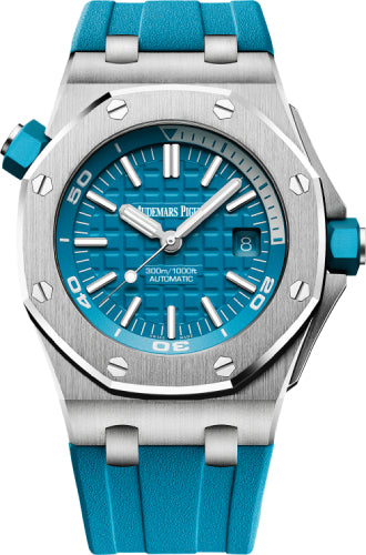 Audemars Piguet Royal Oak Offshore Diver Turquoise Index Stainless Steel Rubber 42mm | 15710ST.OO.A032CA.01