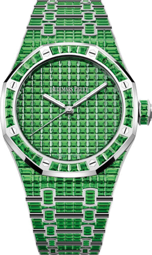 Audemars Piguet Royal Oak Selfwinding Tsavorite "50th Anniversary" 41mm White Gold Green Dial | 15514BC.TV.1284BC.01