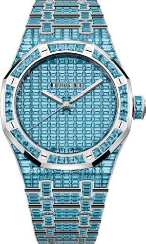 Audemars Piguet Royal Oak Selfwinding Blue Topaz 41mm "50th Anniversary" White Gold Blue Dial | 15514BC.TO.1284BC.01