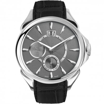 Jacob & Co. Palatial Classic Manual Big Date Steel Grey Guilloche Dial 42 mm PC400.10.NS.AA.A