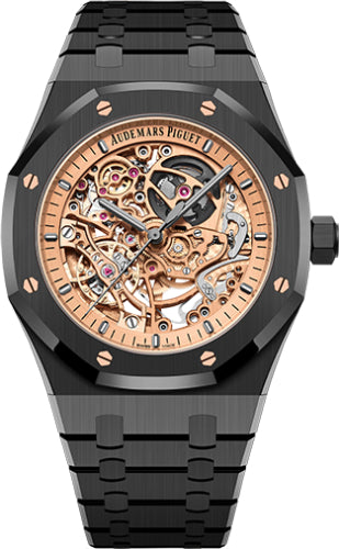 Audemars Piguet Royal Oak 41 mm Double Balance Wheel Openworked Ceramic Pink Gold-Toned Dial | 15416CE.OO.1225CE.02